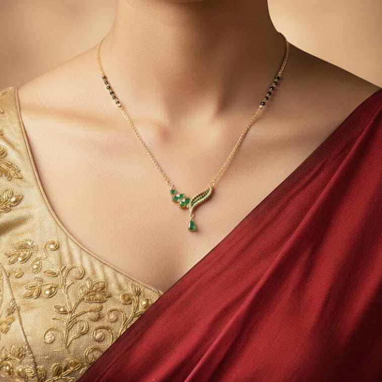 Zoya Emerald Charm Mangalsutra