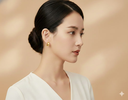 18K Gold Plated Cute Modern Hoops Anti Tarnish Earring