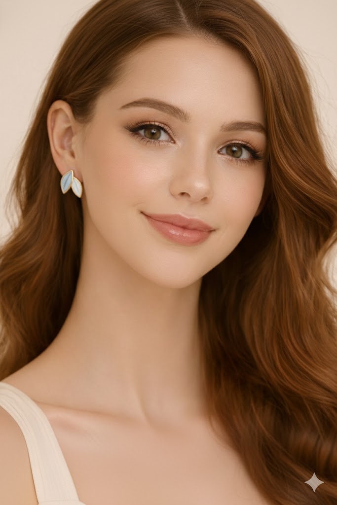 Enchanted Leaf Charms Stud Earring