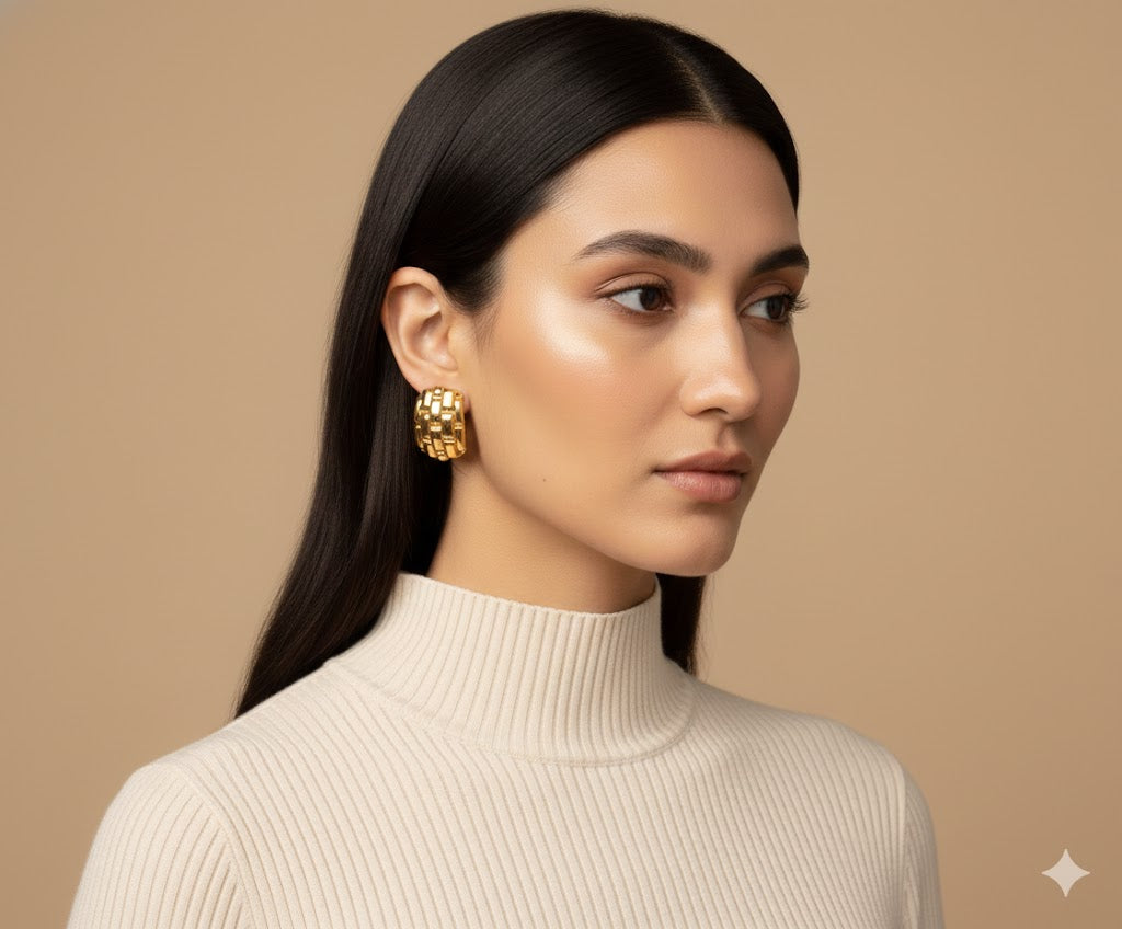 18K Gold Plated Fashionable Vintage Earring