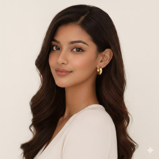 Rose Gold Hoops Earring