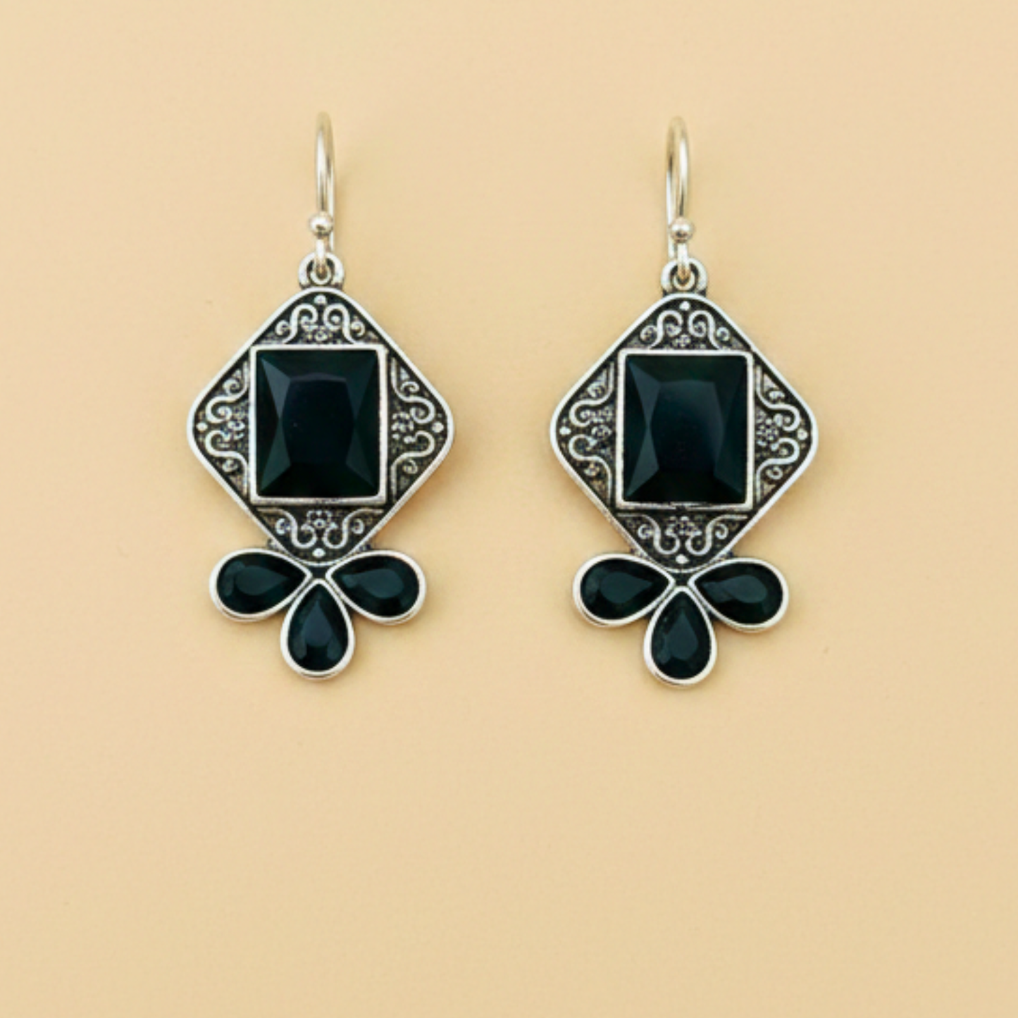 Set of 12  Oxidized Earrings with Black Jewellery Box