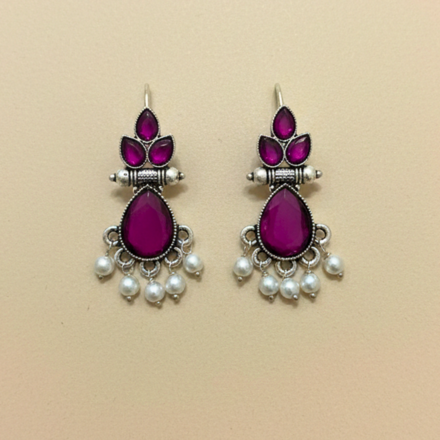 Set of 12  Oxidized Earrings with Black Jewellery Box