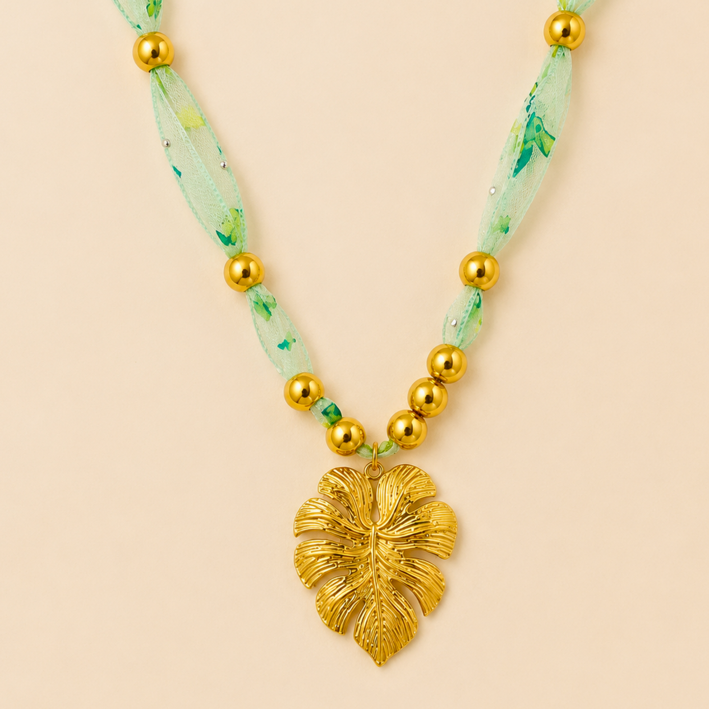 Tropical Leaf Luxe Necklace