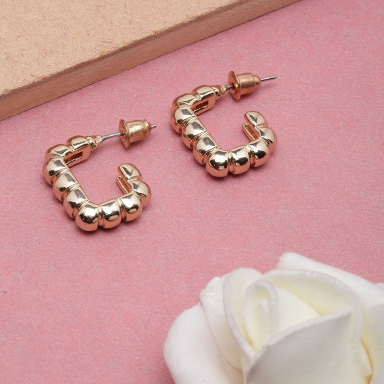 Anti Tarnish Gold-Plated Hoop Earrings